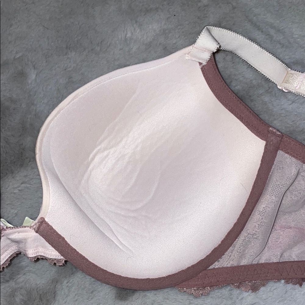 Victoria's Secret Dream Angels Push-Up Dusty Rose Cream Lace Bra 38D - Picture 6 of 7